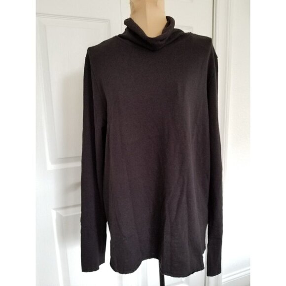 Lanston Women's Black Turtleneck Long Sleeve Top Sweater  W/Thumbholes Size L - Picture 1 of 12